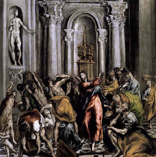 GRECO, El The Purification of the Temple after Sweden oil painting art